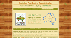 Desktop Screenshot of pestcontrol.org.au